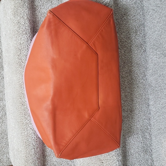 Pheobe Bi Cabas Philo Celine Tote Bag Authentic Orange And Pink - Picture 3 of 12